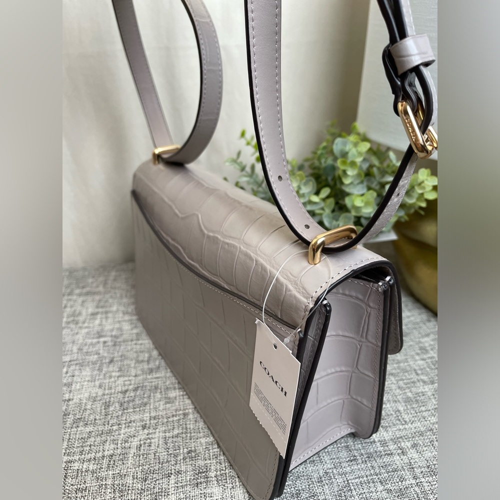 $129(New) Coach Morgan Square Crossbody Bag In Croc- Embossed Leather - Picture 12 of 12